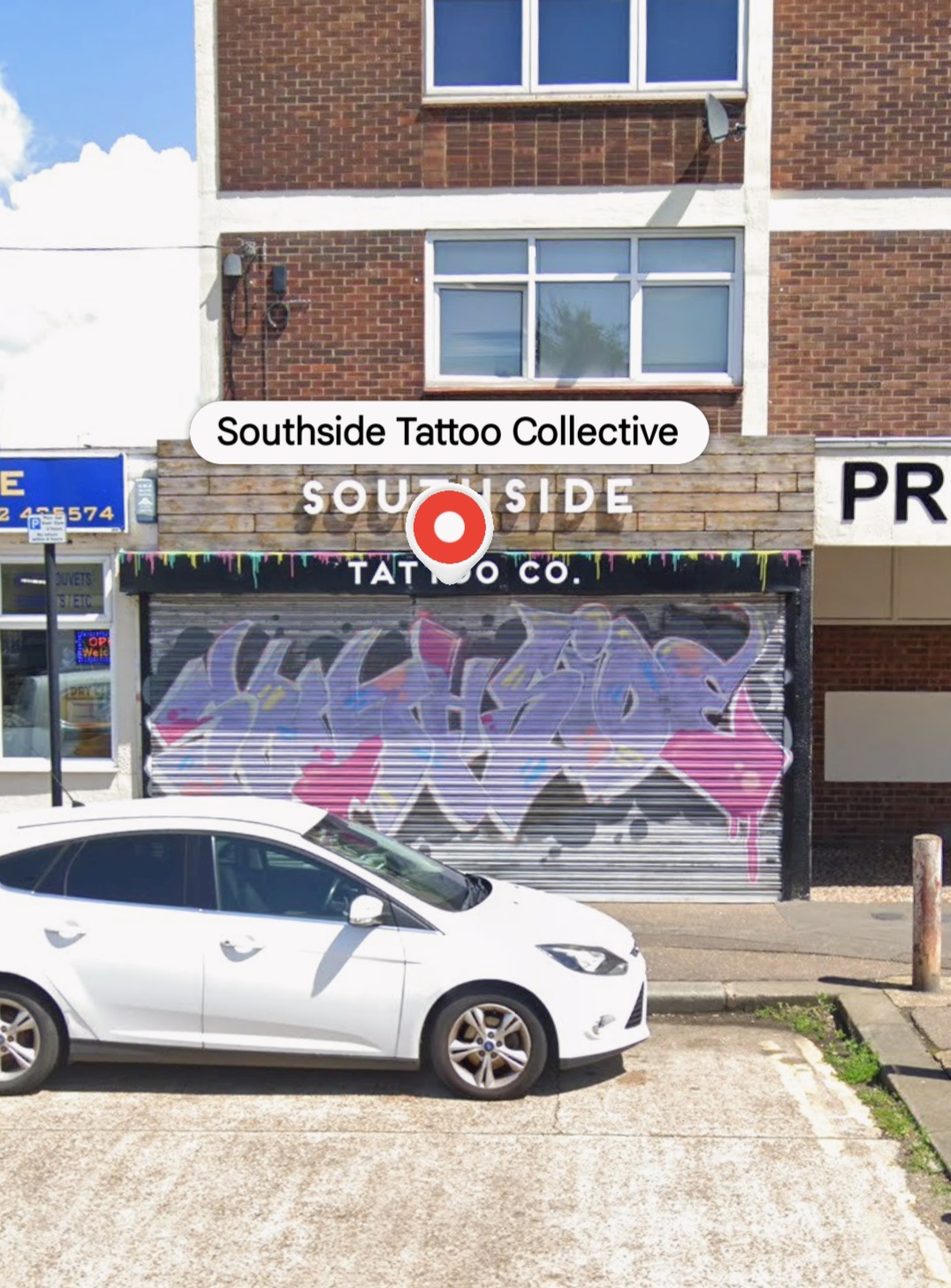 Southside Tattoo Co storefront on Prince Avenue